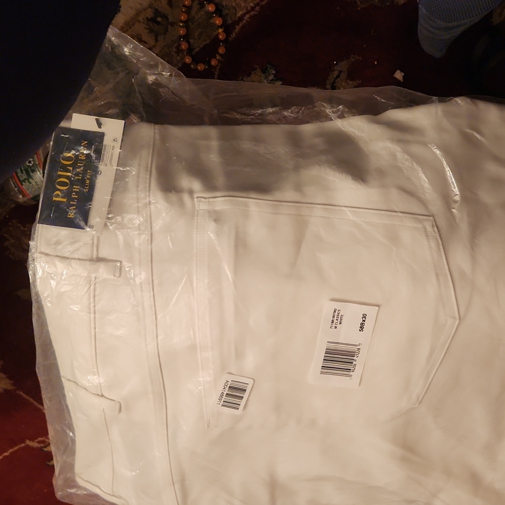 Nwt polo Ralph Lauren m classic white  pants size 58b x 30